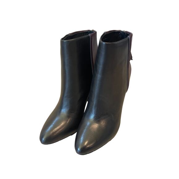 Cabi Women’s Leather Booties Black/Maroon Two Tone Size 6.5 - Picture 3 of 10